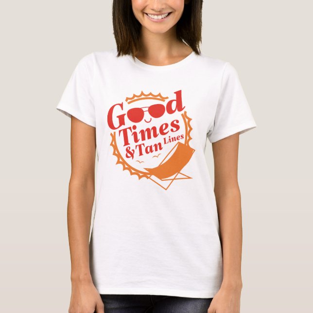 Camiseta Bons Momentos E Marcas De Bronzeado (Frente)