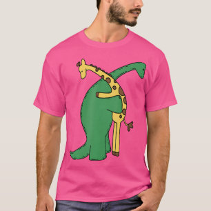 Camiseta Bons Rapazes Engraçados Dinossauro Abrindo Uma Gir