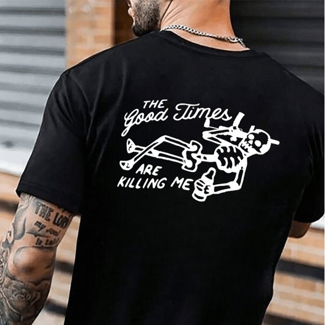 Camiseta Bons Tempos Estão Me Matando Um Tee Unisexo Premiu (Criador carregado)