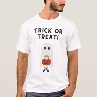 Camiseta Bons Tratamentos: Truque ou Tratamento de Fantasma