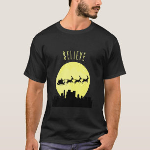 Camiseta Bons Xmas acreditam em Beard Santa Hat