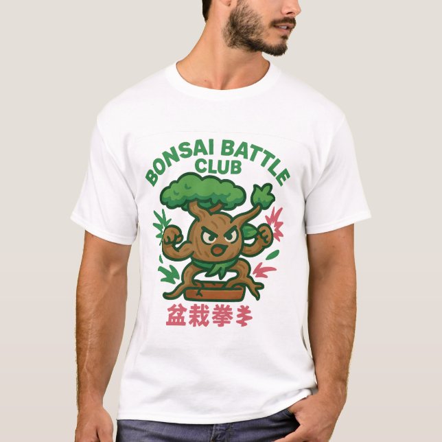 Camiseta Bonsai Battle Club – Fierce Roots, Calm Mind (Frente)
