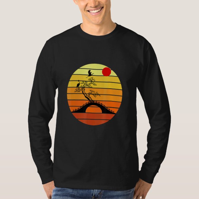 Camiseta Bonsai e pôr do sol (Frente)