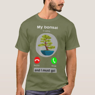 Camiseta Bonsai Piada Bonsai Lover Telefone Chamada de Bons