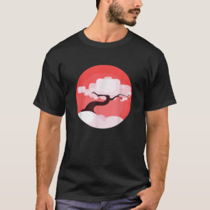 Camiseta Bonsai Tree Enso Circle Calliografia Zen Budista A
