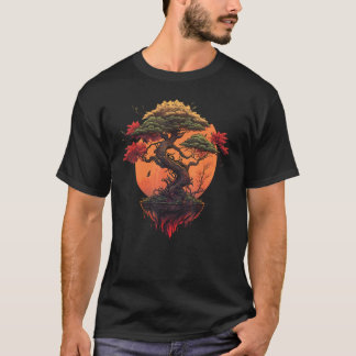 Camiseta Bonsai Tree In Japanese Zen Buddhist Enso Circle 1