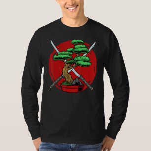 Camiseta Bonsai Tree Japonês Jardinagem Bonsai Tree Katana