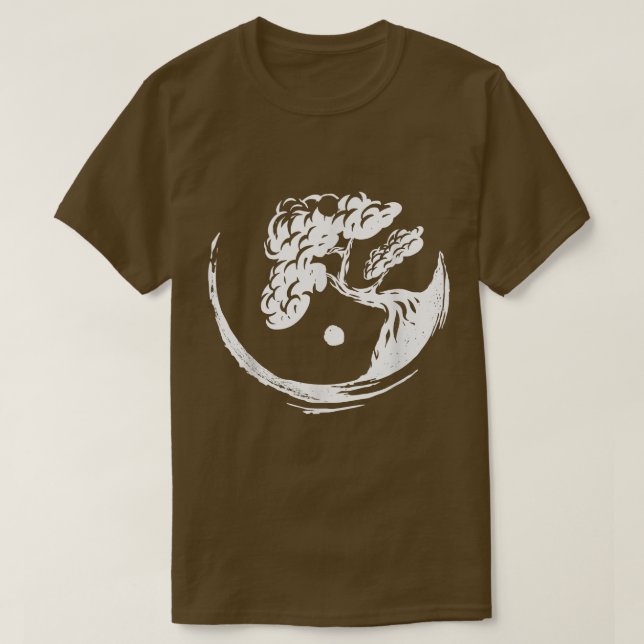 Camiseta Bonsai Tree Yin Yang Japan Buddha Yoga Meditation1 (Frente do Design)