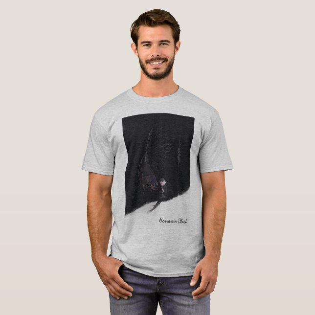 Camiseta Bonsoir Elliot. Trabalhos de arte #2 (Frente Completa)
