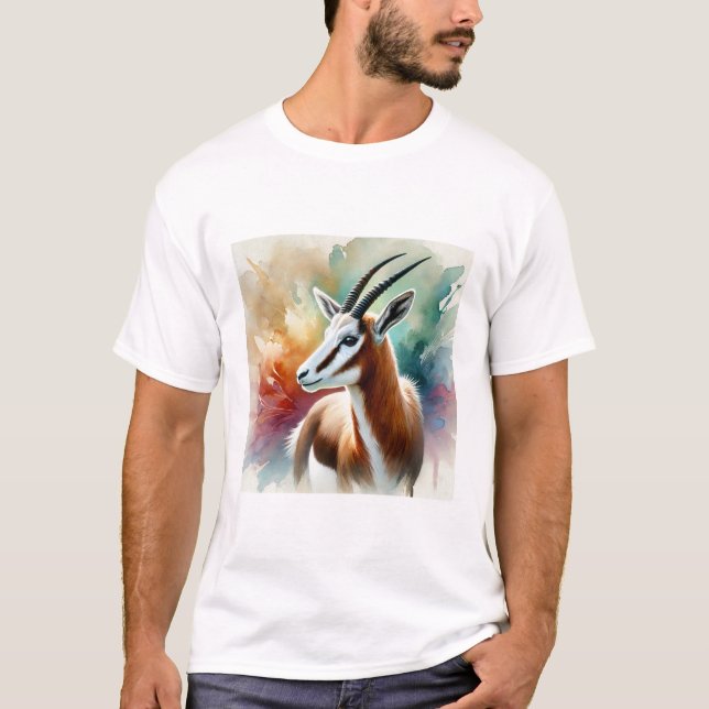 Camiseta Bontebok in watercolor 220924AREF116 - Watercolor (Frente)