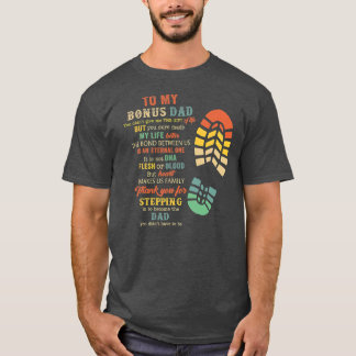 Camiseta Bonus Dad Father's Day Gift From Stepdad For