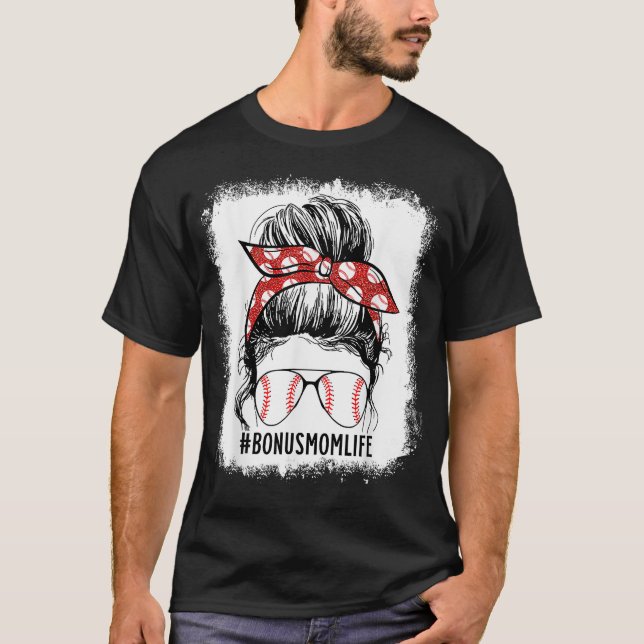 Camiseta Bônus de Baseball Sangrado Mãe Bônus de Arma Mensa (Frente)