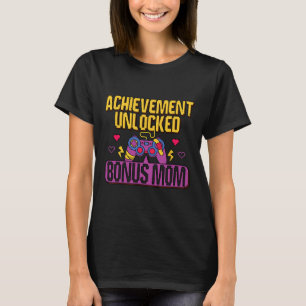Camiseta Bônus de Jogador Mãe Desbloqueada Jogo de Vídeo Ma