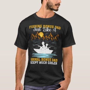Camiseta Bônus de Pesca Pai Igual a Um Pai Bônus Normal Gor