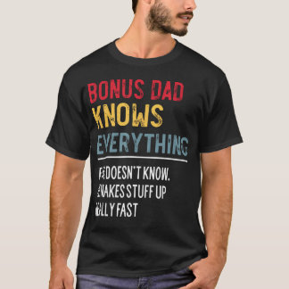 Camiseta Bônus Divertido O Papai Sabe Tudo Dia dos Pais Par