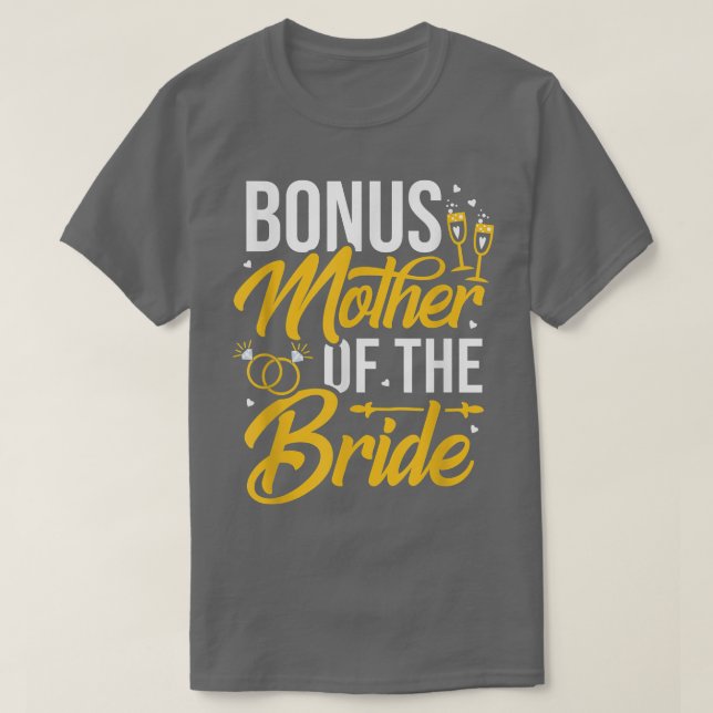 Camiseta Bônus Mãe Da Noiva Enteada Noiva Casamento (Frente do Design)