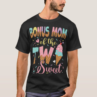 Camiseta Bonus Mãe Das Duas Garotas Doce De segundo anivers