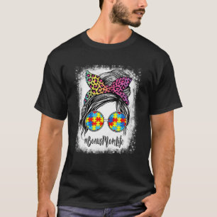 Camiseta Bônus Sangrado Mãe Vida Arco-Íris Leopardo Mensage