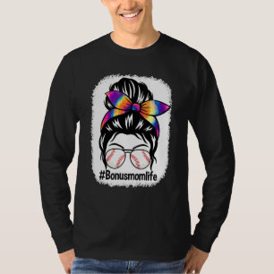 Camiseta Bônus Sangrado Mãe Vida Mensageira Tie Dye Softbal