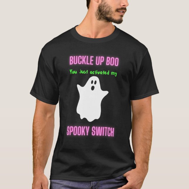 Camiseta Boo Ativado Meu Switch Spooky (Frente)