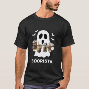 Camiseta Boo Barista Festa de Halloween Café Fantasma de ou