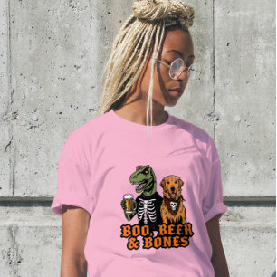 Camiseta Boo Beer Bones T Rex Retriever Tee