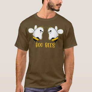 Camiseta Boo Bees Engraçadas Casais de Halloween Mulheres