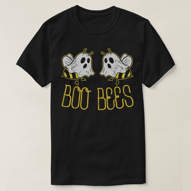 Camiseta Boo Bees Ghost Casais Engraçados Figurino De Hallo (Frente do Design)