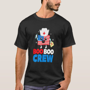 Camiseta Boo Boo Crew American Flag 4 De Julho Onu Nurn