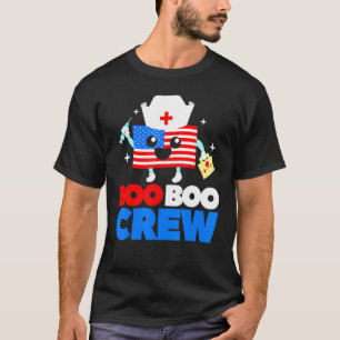 Camiseta Boo Boo Crew American Flag 4 of Julho USA Nurse