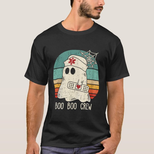 Camiseta Boo Boo Crew Enfermeira Encantadora Engraçada Fant (Frente)
