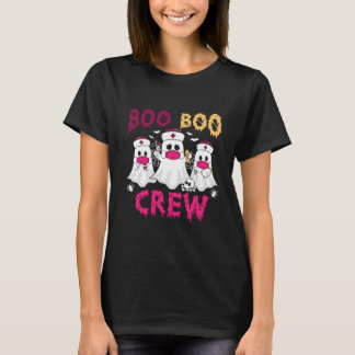 Camiseta Boo Boo Crew Enfermeira Rosa Halloween