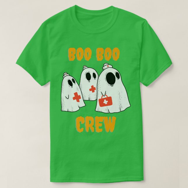 Camiseta Boo Boo Crew Fantasmas para funcionarios Médico e  (Frente do Design)