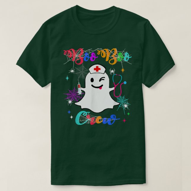 Camiseta Boo Boo Crew Ghost Engraçado EMS EMT Enfermeiro pa (Frente do Design)