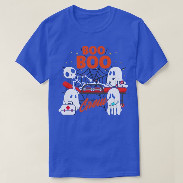Camiseta Boo Boo Crew Ghost paramédico Dr. EMT Nurn Hall (Frente do Design)