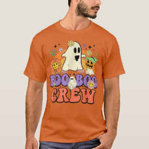 Camiseta Boo Boo Crew Groovy Boo Squad Spooky Season Funny 
