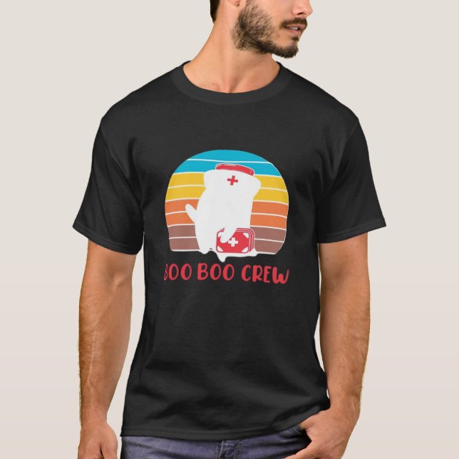 Camiseta Boo Boo Crew Nurse Funny Ghost Halloween Classic T (Frente)