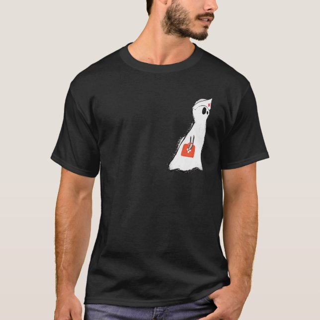 Camiseta Boo Boo Crew Nurse Ghost  Halloween Artistic (Frente)
