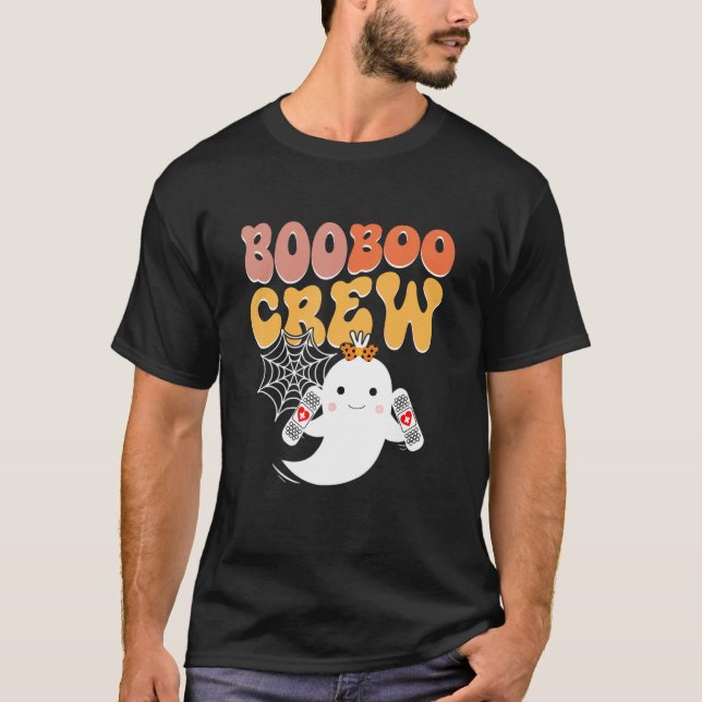 Camiseta Boo Boo Crew Nurse  Halloween Costume Fun (Frente)