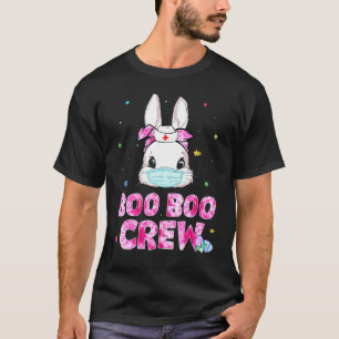 Camiseta Boo Boo Crew Páscoa Enfermeira Tie Dye Mask Glass
