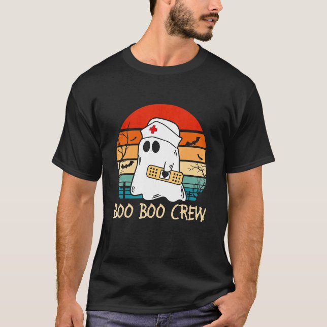 Camiseta Boo Boo Crew quote Nurse cool Halloween Nurse Cost (Frente)