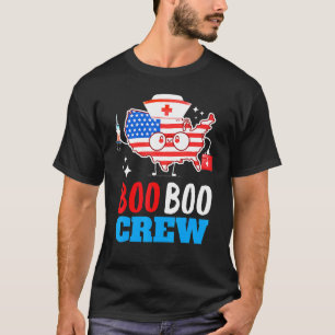 Camiseta Boo Boo Crew Tee American Flag 4 De Julho Usa Nur