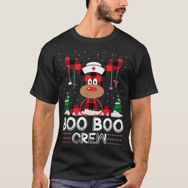 Camiseta Boo Boo de Natal Enfermeiro Enfermeiro Xmas Enferm (Frente)