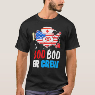 Camiseta Boo Boo Er Crew American Bandeira 4 De Julho Usa N