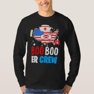 Camiseta Boo Boo Er Crew American Bandeira 4 De Julho Usa N