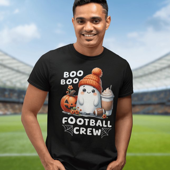 Camiseta Boo Boo Futebol Crew Cute Ghost Dia de as Bruxas e (Criador carregado)