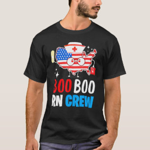 Camiseta Boo Boo Rn Crew American Bandeira 4 De Julho Usa N