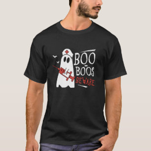 Camiseta Boo Boos Cuidado Doutor Spooky Techs Enfermeira Fa