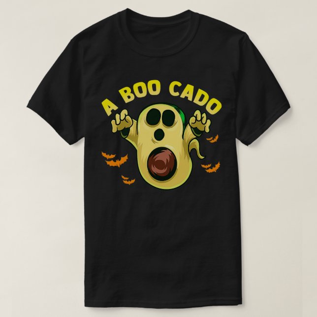 Camiseta Boo Cado Funny Ghost Avocado (Frente do Design)