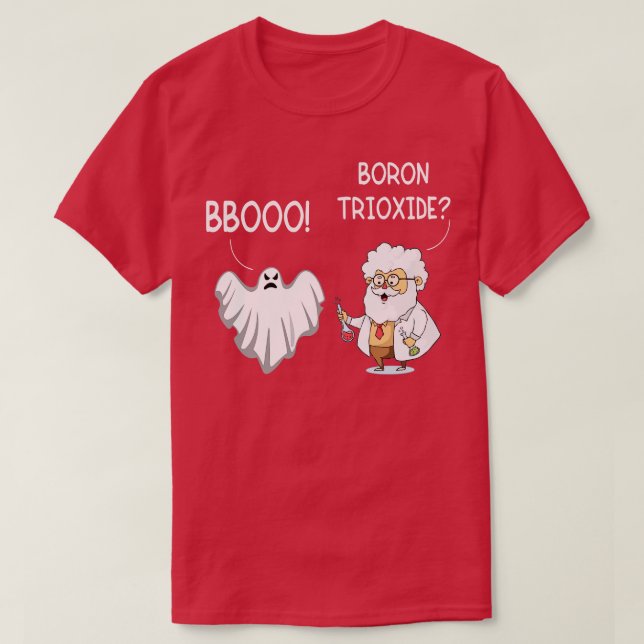 Camiseta Boo Chemical Elements Pun Funny Chemistry Hallowee (Frente do Design)